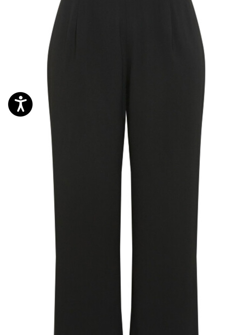 City Chic Black Wide Leg Trousers